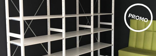PROMO houten legbordrekken wit gebeitst